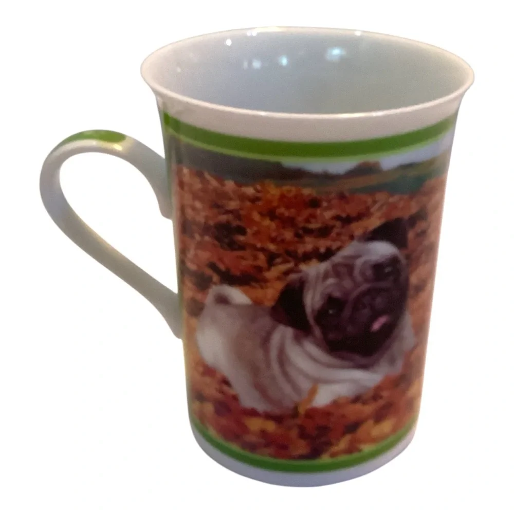 Danbury Mint Purely Pugs Porcelain Mug Puppy Dog Collector Coffee Tea Cup - Picture 5 of 6